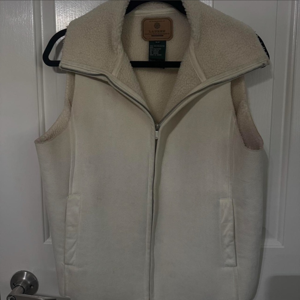 Ralph Lauren Cream Sherpa Vest